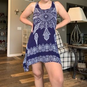 Navy Paisely Boho summer dress